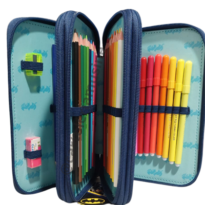 ASTUCCIO GRANDE BATMAN CON PENNE E COLORI