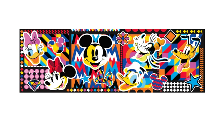 Clementoni Puzzle Panoramico 1000 Pezzi 'TOPOLINO & MINNIE