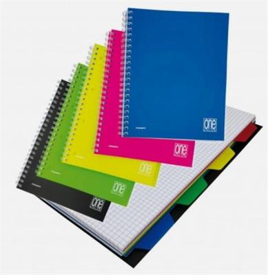 QUADERNO CON DIVISORI - A4 - 1 RIGO - 120+1 FOGLI