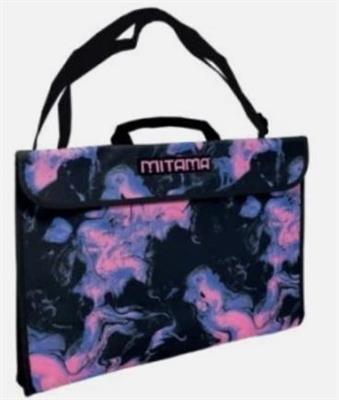 MITAMA VALIGETTA IN TESSUTO CON TRACOLLA NERA/ROSA