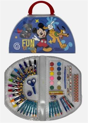 VALIGETTA COLORI TOPOLINO DISNEY SET CANCELLERIA 51 PEZZI