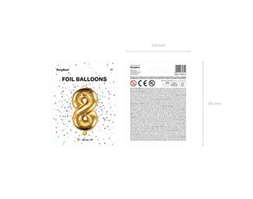 PALLONCINO MYLAR 8 ORO
