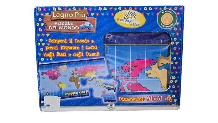PUZZLE DEL MONDO IN LEGNO