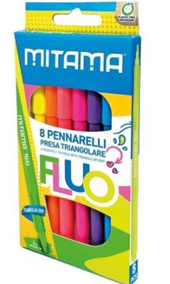 MITAMA FLUO 8 PENNARELLI PRESA TRIANGOLARE