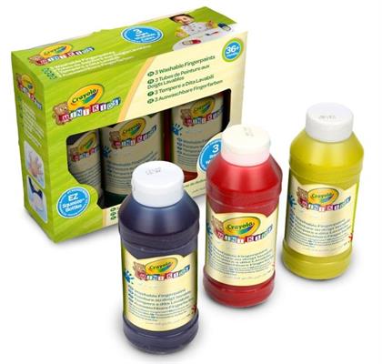 CRAYOLA - MINI KIDS, 3 TEMPERE A DITA LAVABILI