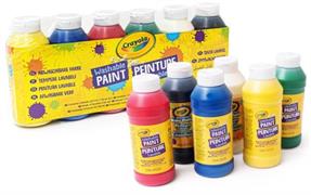 CRAYOLA - TEMPERE LAVABILI, CONFEZIONE DA 6 BOTTIGLIETTE