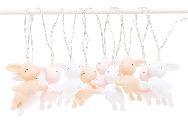 [D]HINK - GHIRLANDA LUMINOSA A LED CONIGLIETTI PASTELLO