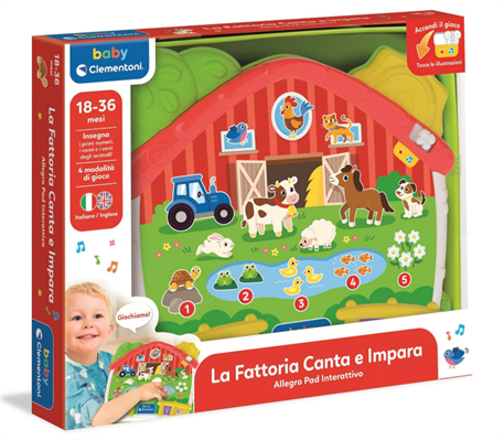 FATTORIA CANTA E IMPARA, GIOCO EDUCATIVO BAMBINI 18-36 MESI