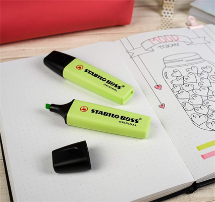 STABILO BOSS FLUORESCENT PASTEL LIME SPARK
